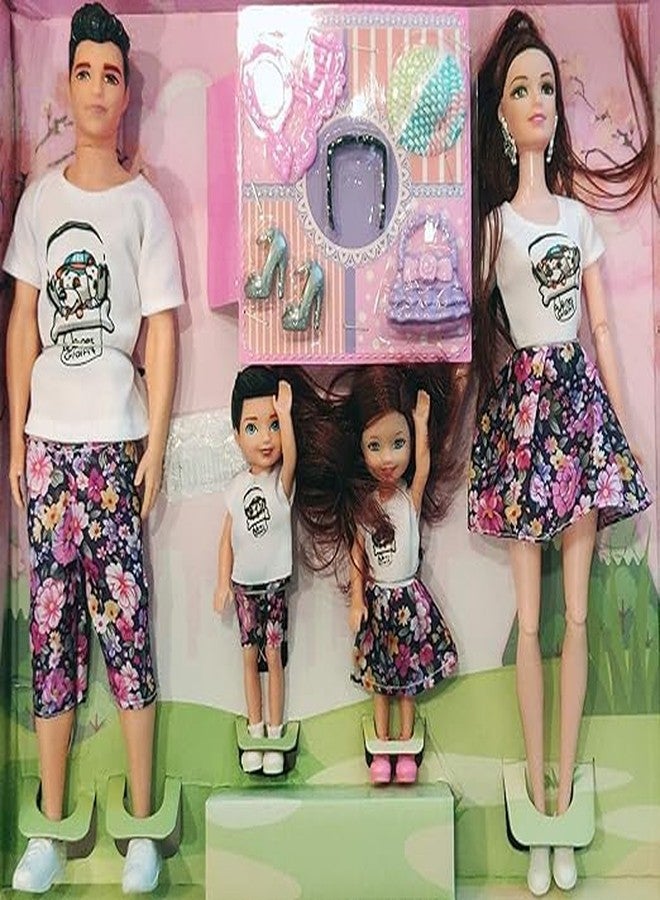 HAV CREATION Family Travel Doll Set with Accessories | 4 Dolls Pretend Play Figures | Role Play Toy for Kids Ages 3+ - Image 3